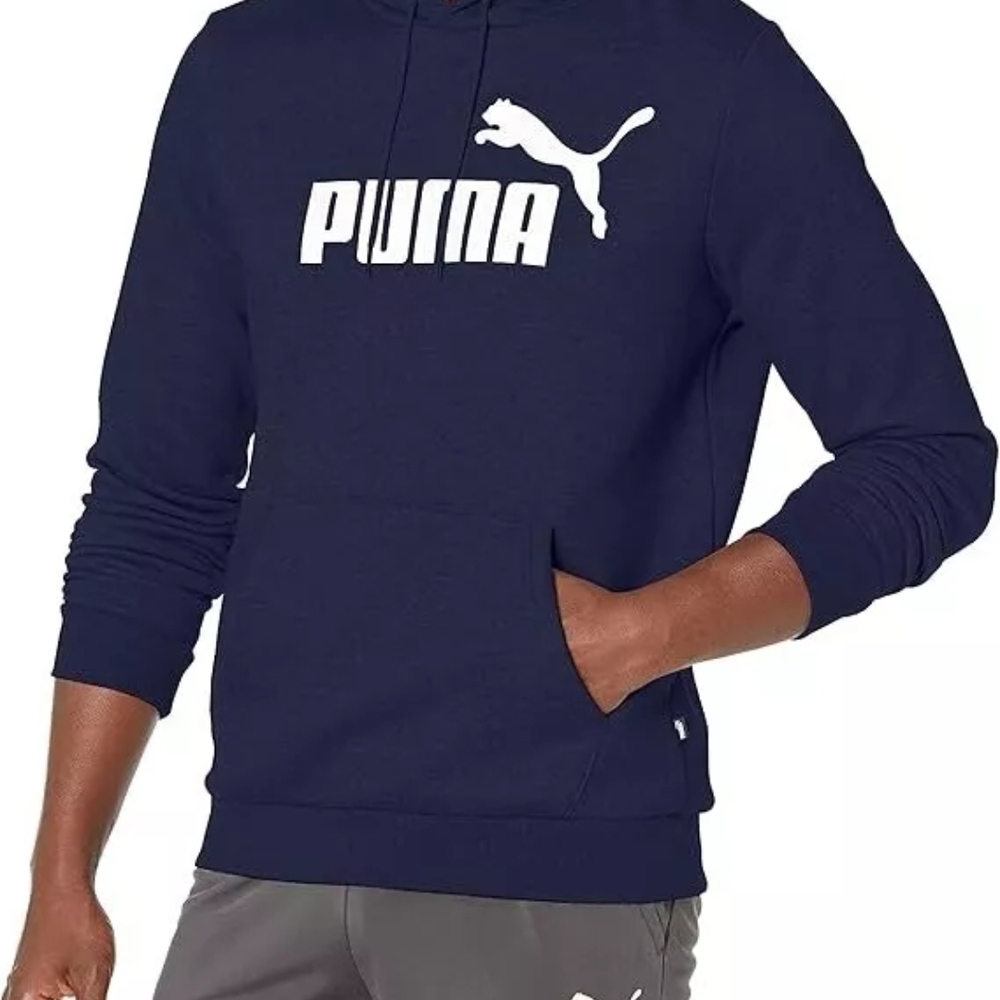 Puma Blue Pullover Hoodie with Large Logo